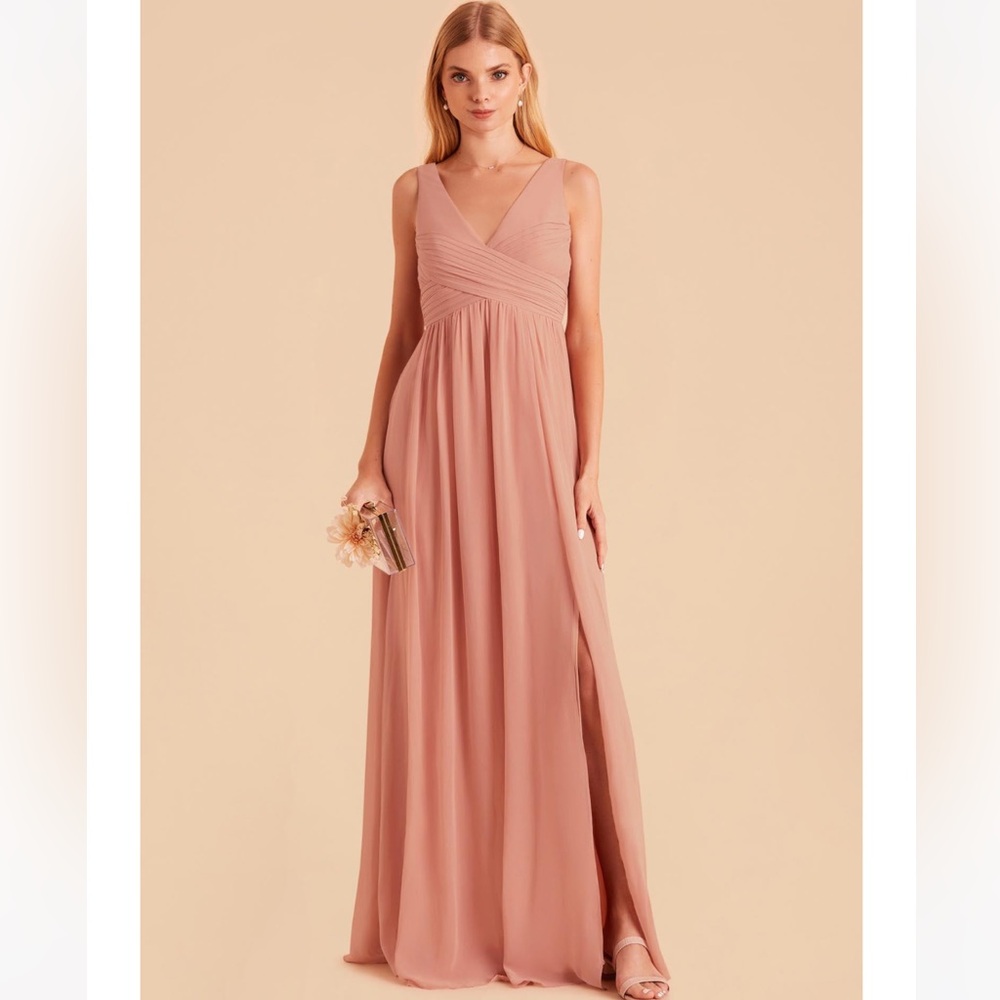 Birdy Grey Laurie Empire Dress Dusty Rose Chiffon